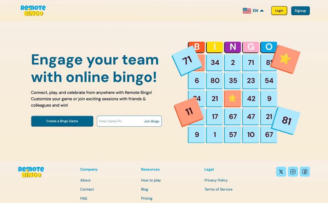 Remote Bingo